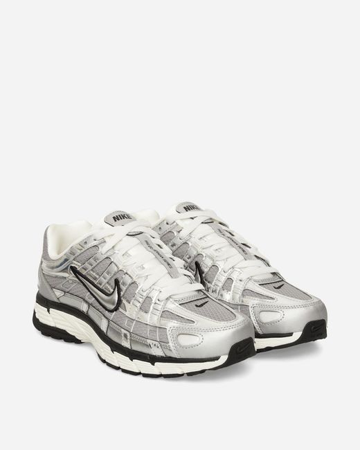 Nike White P-6000 Sneakers Metallic Sail for men