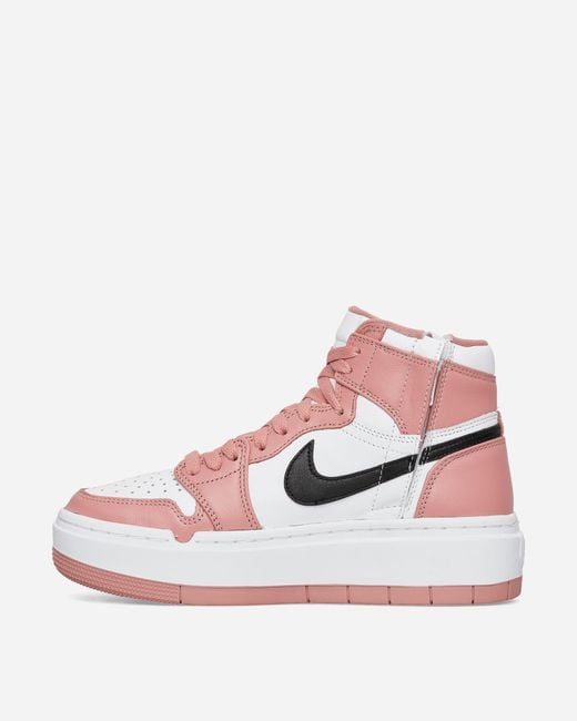 Nike Pink Wmns Air Jordan 1 Elevate High Sneakers Red Stardust / Black / White for men