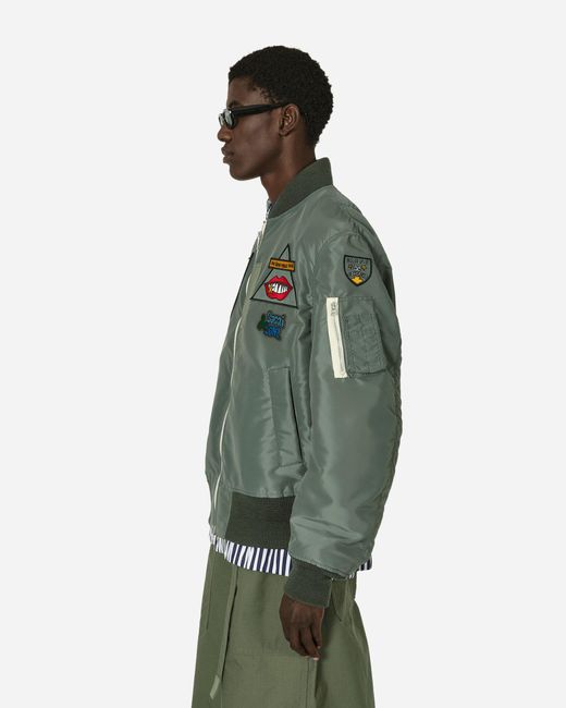 Sacai Gonz Nylon Twill Bomber Jacket Khaki in Green for Men | Lyst