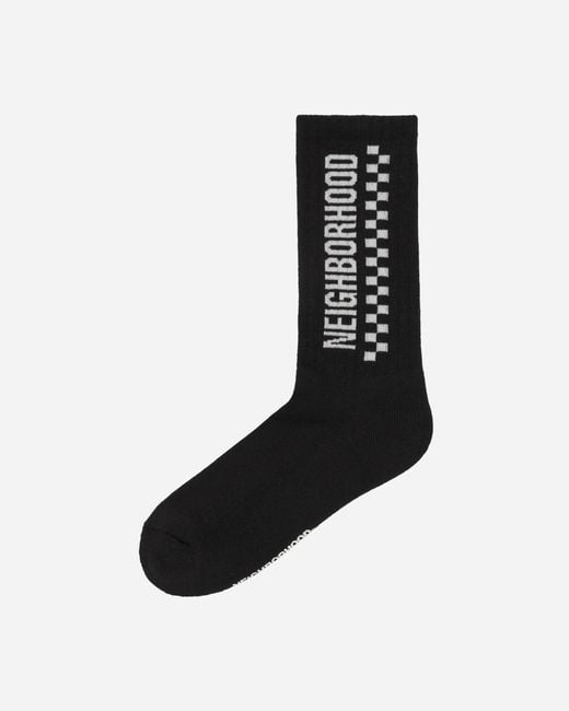 Neighborhood Black Ci Checker Socks for men