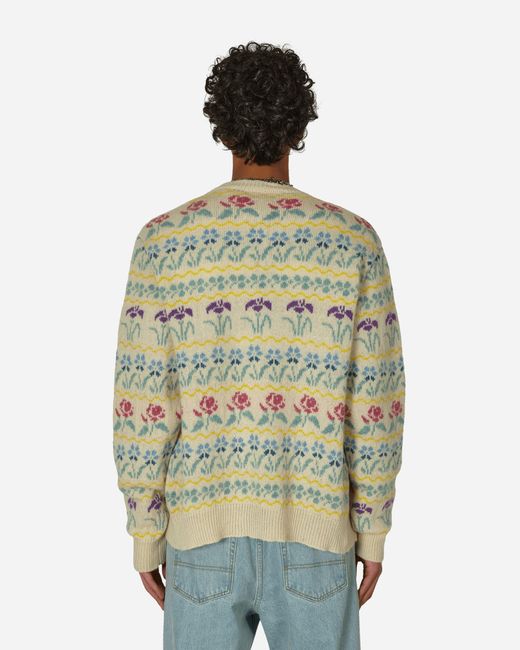 Noah Shetland Floral Cardigan Cream / Floral in Natural for Men