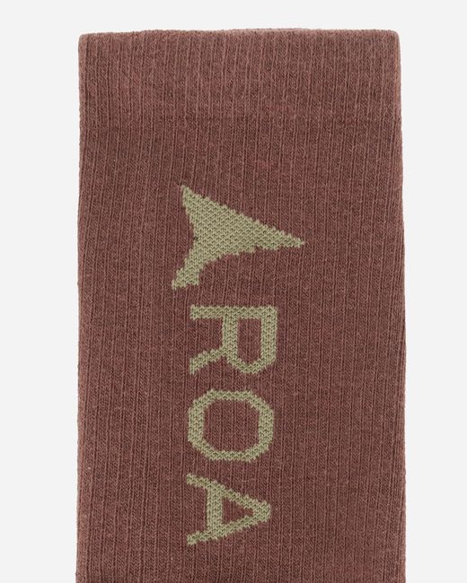 Roa Brown Logo Socks for men