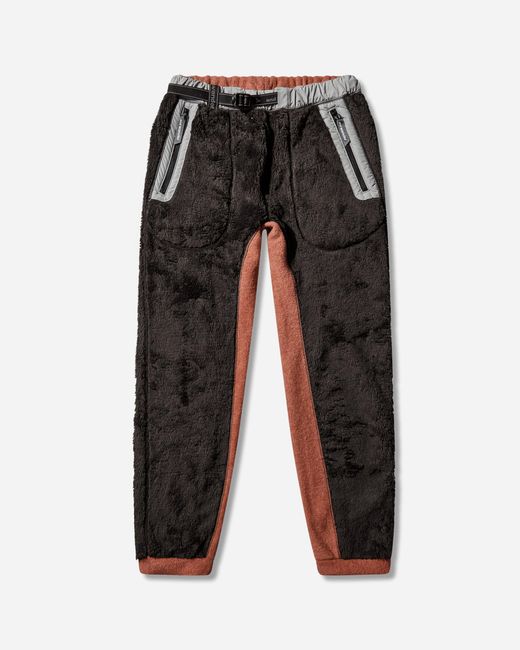 And Wander Black Slam Jam High Loft Polartec Fleece Pants for men