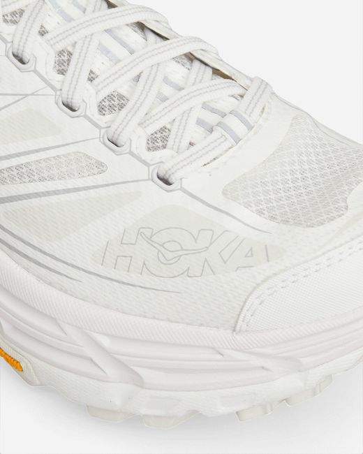 Hoka One One White Mafate Speed 2 Sneakers / Lunar Rock for men