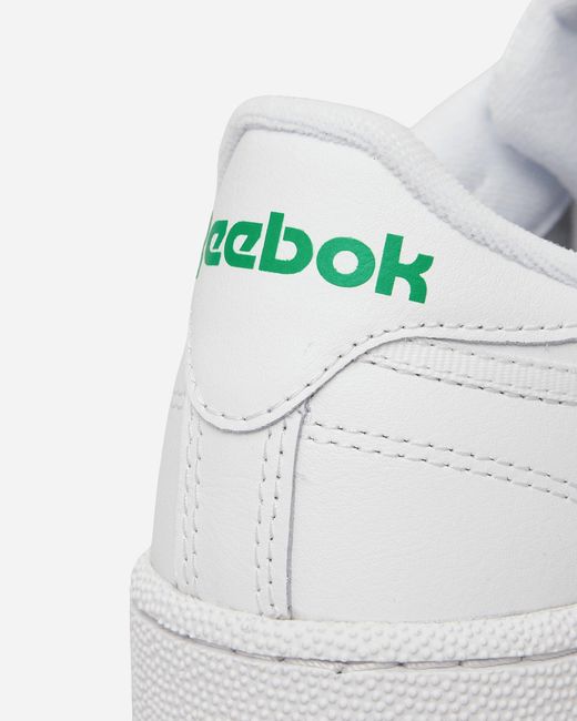 Reebok White Club C 85 Sneakers / Green for men