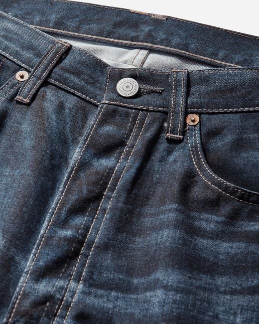 Junya Watanabe Blue Men S New Manual Printed Denim Pants Indigo for men