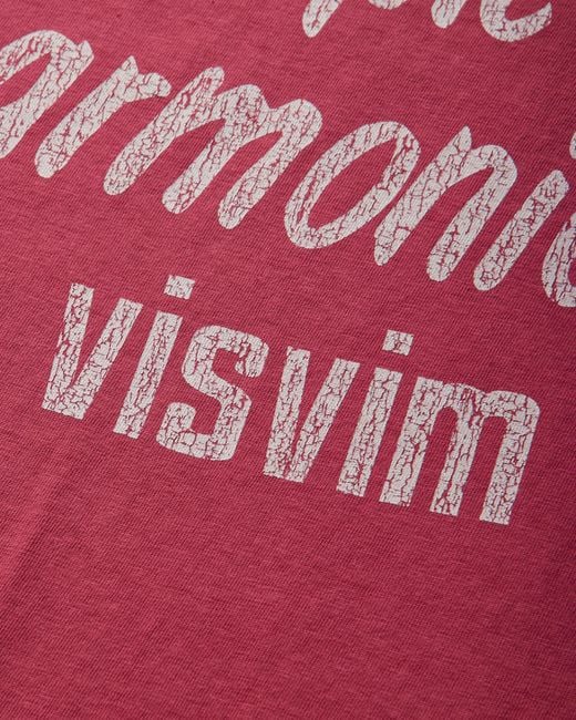 Visvim Pink S Jumbo T-Shirt Dmgd for men