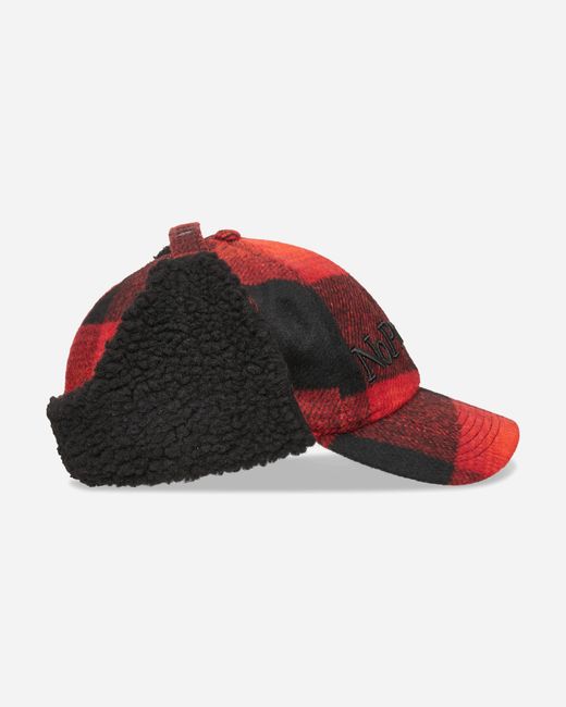 No Problemo Red Plaid Flap Cap for men