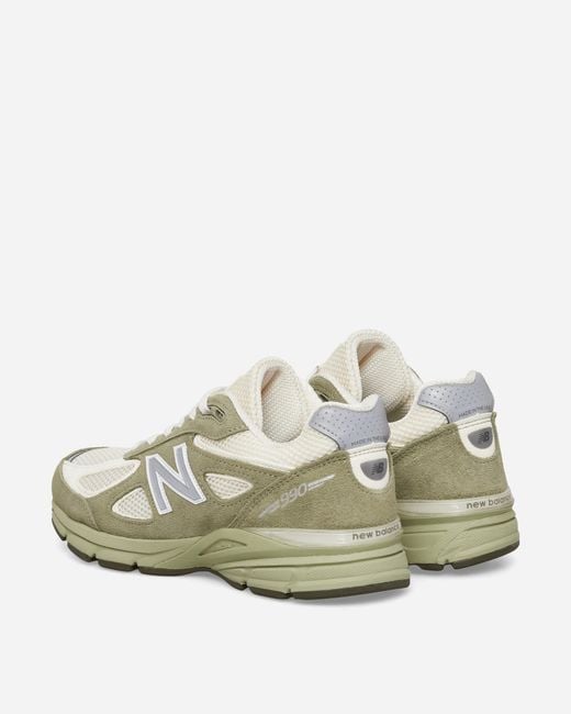 New Balance Green Made In Usa 990v4 Sneakers Olive Leaf / Permafrost / Light Olive for men