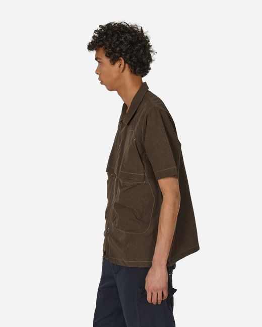 RANRA Brown Glems Shortsleeve Shirt Chocolate for men