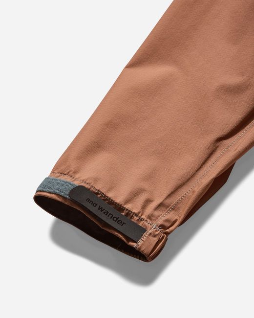 And Wander Brown 3L Ul Rain Jacket for men