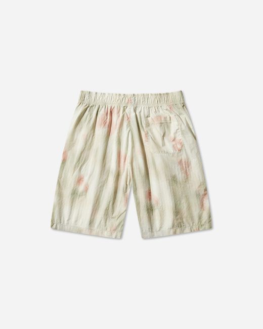 Our Legacy White Men S Leisure Shorts Flower Grid Ripstop for men