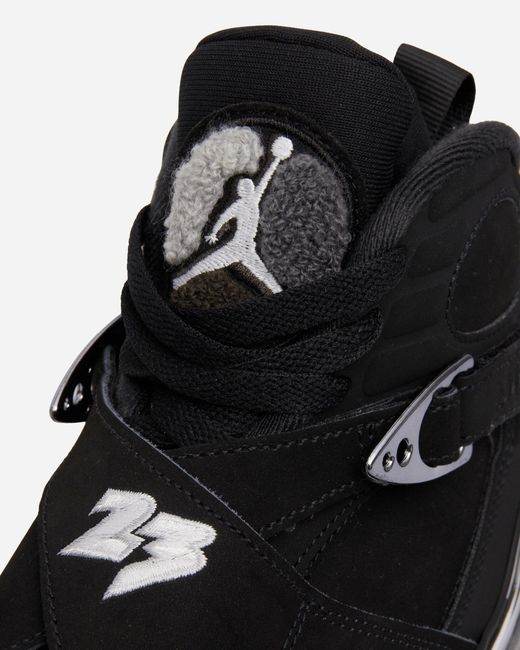 Nike Black Air Jordan 8 Sneakers Chrome for men