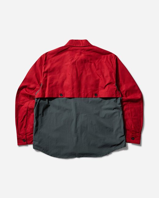 GR10K Red S Field Overshirt Scarlet for men