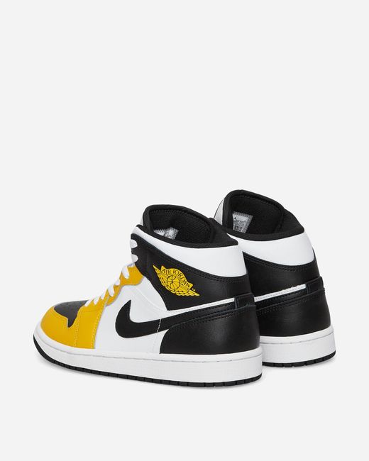 Nike Yellow Air Jordan 1 Mid Sneakers Ochre for men