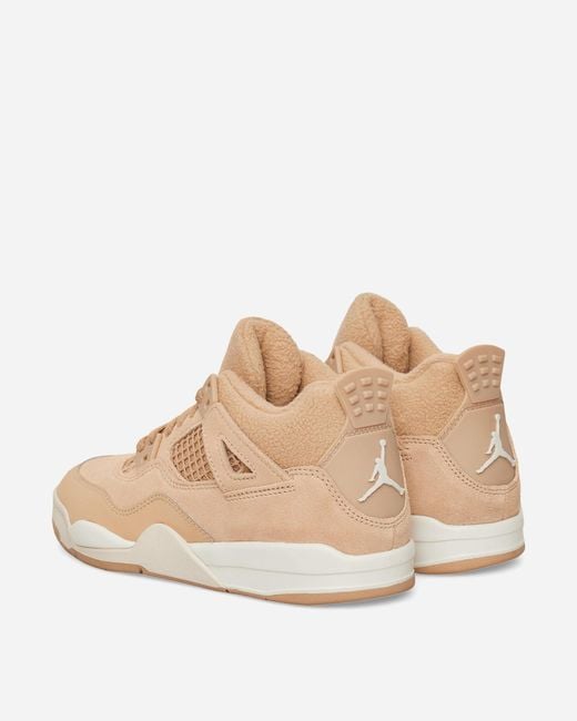 Nike White Air Jordan 4 Retro (ps) Sneakers Hemp / Light Orewood Brown for men