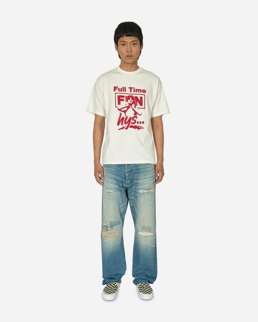 Hysteric Glamour White Full Time Fun T-Shirt Dirty for men