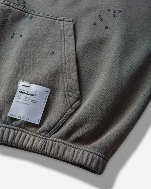 Satisfy Gray Mothtech Hoodie Faded for men