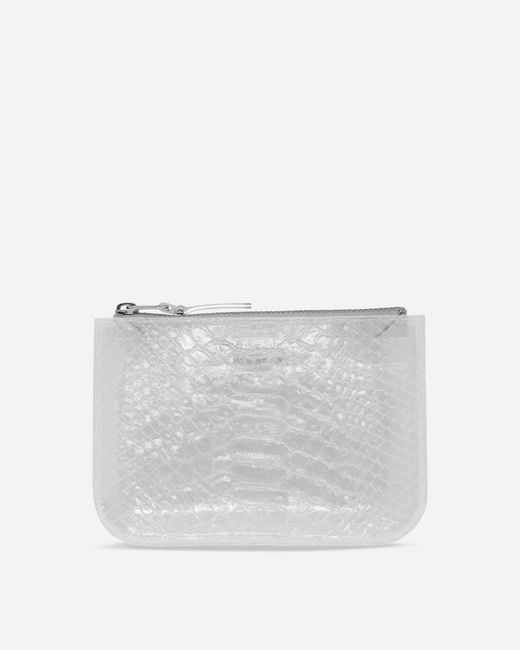 Comme des Garçons White Transparent Snake Zip Pouch Clear for men