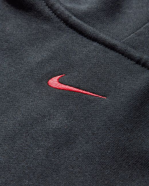 Nike Black Men S Awake Ny Full-zip Fleece Hoodie / University Red for men