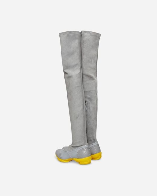 Kiko Kostadinov White Sonia High Boots Fog Oyster