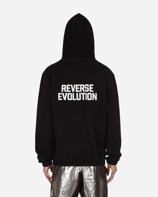 SLAM JAM Black Devo Reverse Evolution Hooded Sweatshirt for men