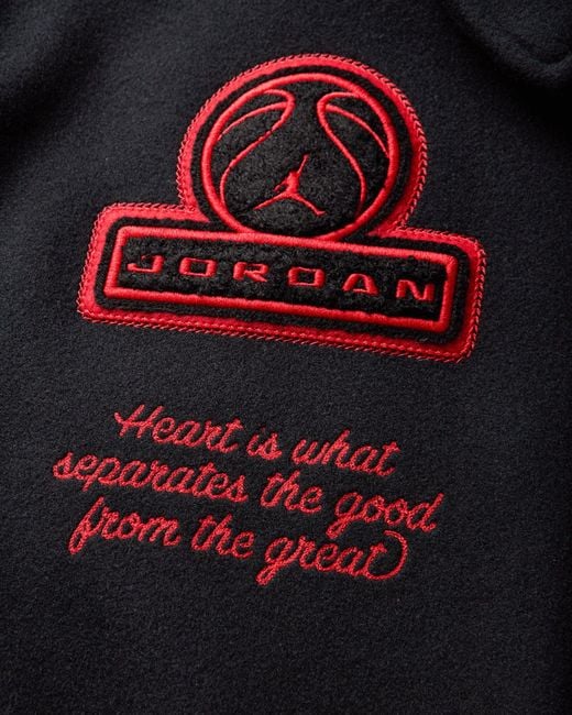 Nike Black Jordan Flight Varsity Jacket for men