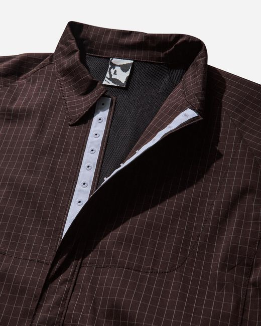 GR10K Brown S Bilitis Check Shirt Chocolate for men