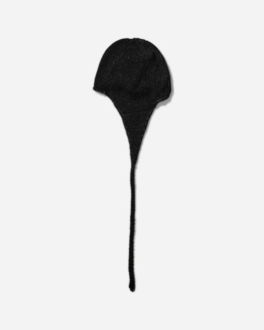 Roa Black Logo Bonnet Cotton Beanie for men