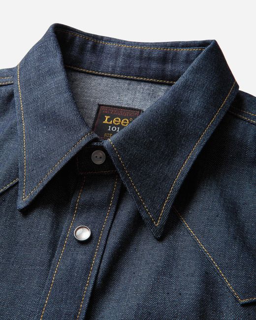 Lee Jeans Blue Men S 101 50s Western Shirt Dry for men
