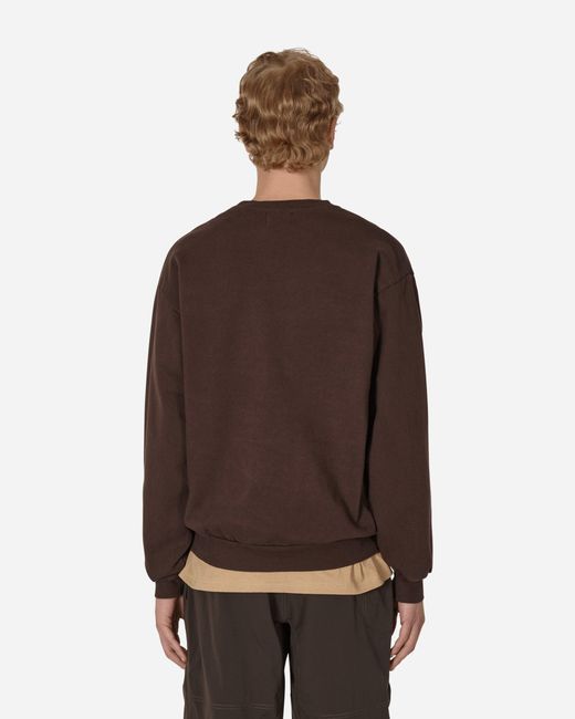 4 Worth Doing Brown Experimental Studio Crewneck Sweatshirt for men