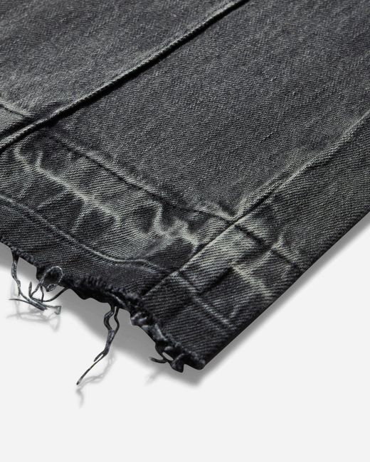 Guess Black S Flare Denim Pants Used Sanded Wash