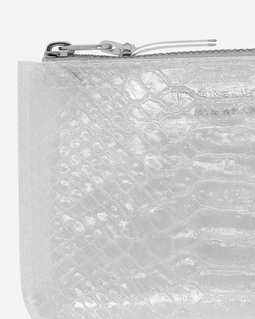 Comme des Garçons White Transparent Snake Zip Pouch Clear for men