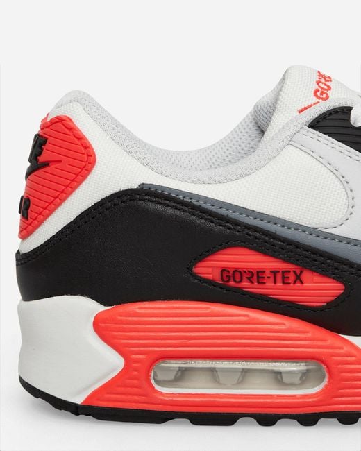 Nike White Air Max 90 Gore-Tex Sneakers Summit / Bright Crimson / / Cool for men