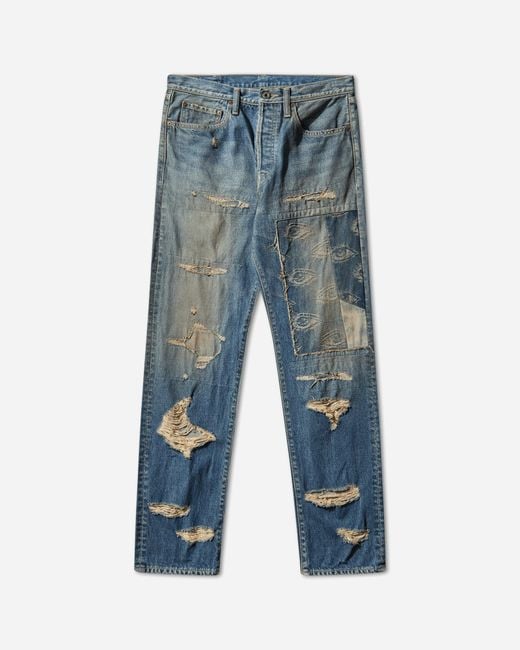 Kapital Blue Men S 14oz Denim 5p Monkey Cisco (speakeasy Dixie Remake) Indigo for men