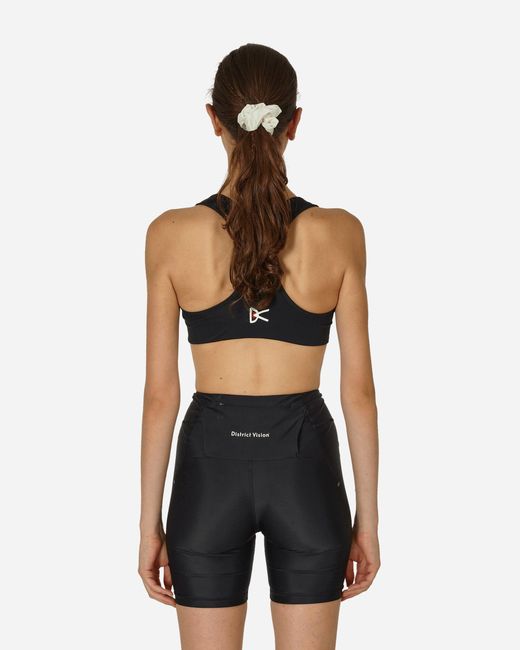 District Vision Black Twin Layer Medium Support Bra
