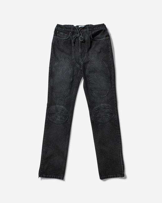 Jean Paul Gaultier Black S Lace-Up Denim Pants Vintage