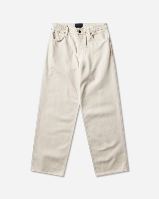 Stone Island White Men S Light Bull Denim-tc Loose Fit Jeans Ivory for men