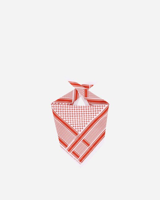 Neighborhood Shemagh Pattern Bandana / Red in Pink for Men