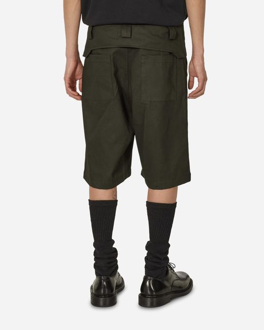 GR10K Green Folded Belt Shorts Soil for men
