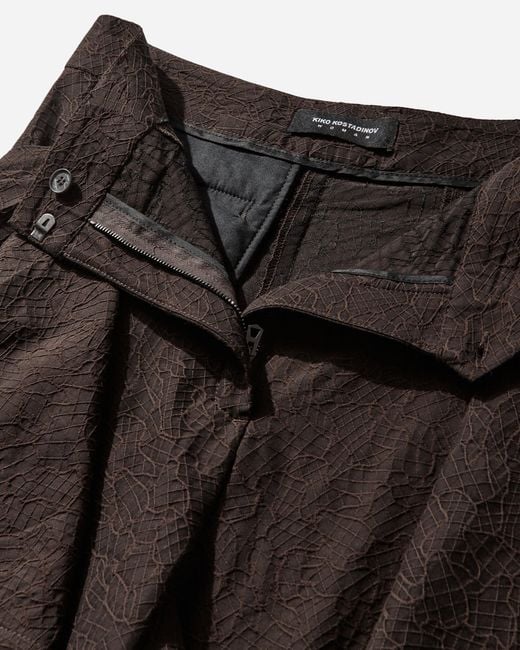 Kiko Kostadinov White Women S Dahlia Draped Shorts Dark Elm