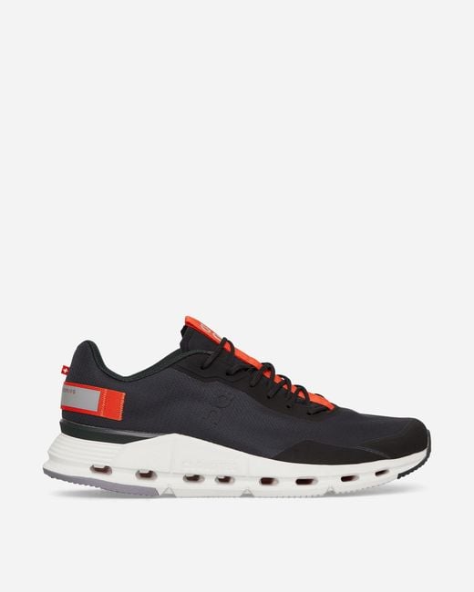 On Black Cloudnova Form Sneakers / Flame for men