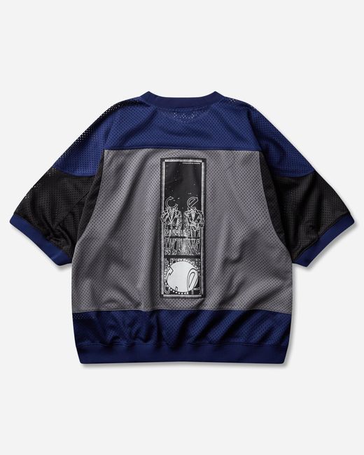 Cav Empt Blue Men S Md Temporal Distortion Mesh Shortsleeve Top Navy for men