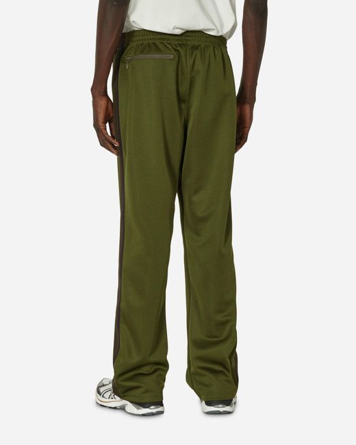 Needles Green Poly Smooth Track Pants for men