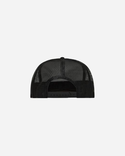 Anything Black Stacked Trucker Hat for men
