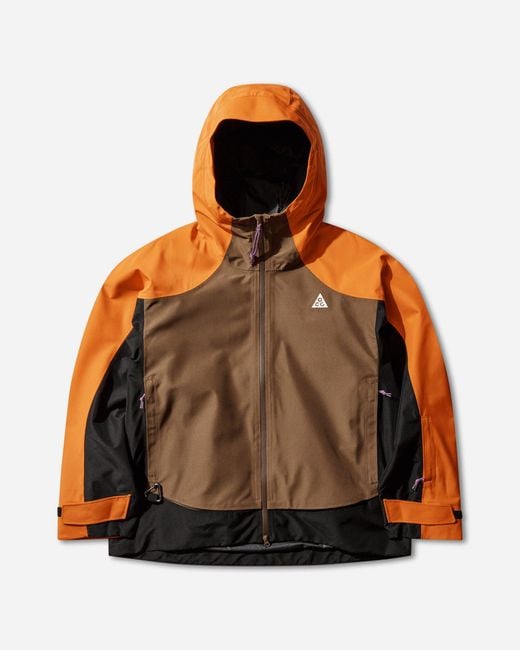 Nike Brown S Acg Mystery Lights Snow Jacket Safety Mosswood for men
