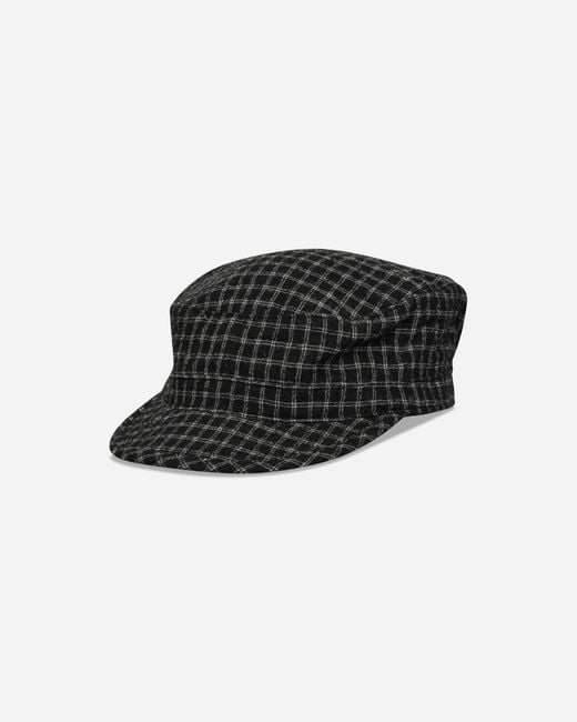 Undercover Black Wool Work Cap Check for men