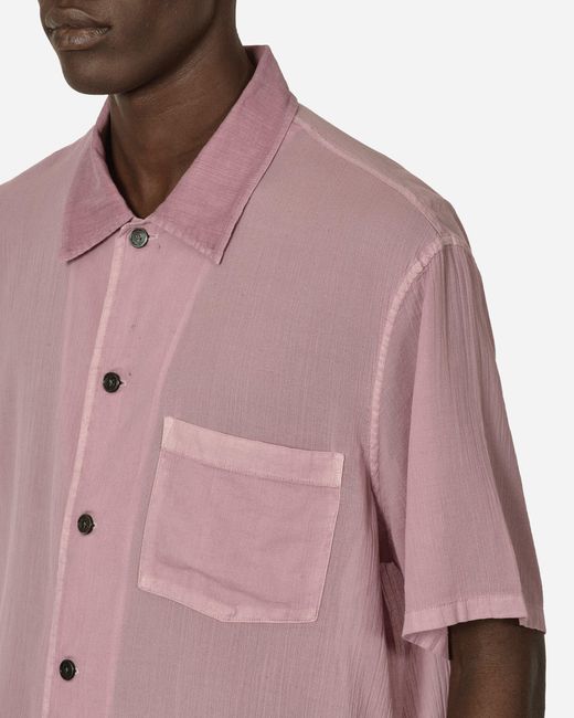Our Legacy Purple Box Shortsleeve Shirt Dusty Lilac for men
