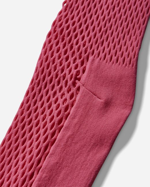 Comme des Garçons Pink Nylon Mesh Long Socks for men