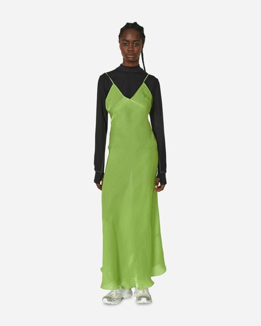 Priscavera Green Maxi Slip Dress Apple